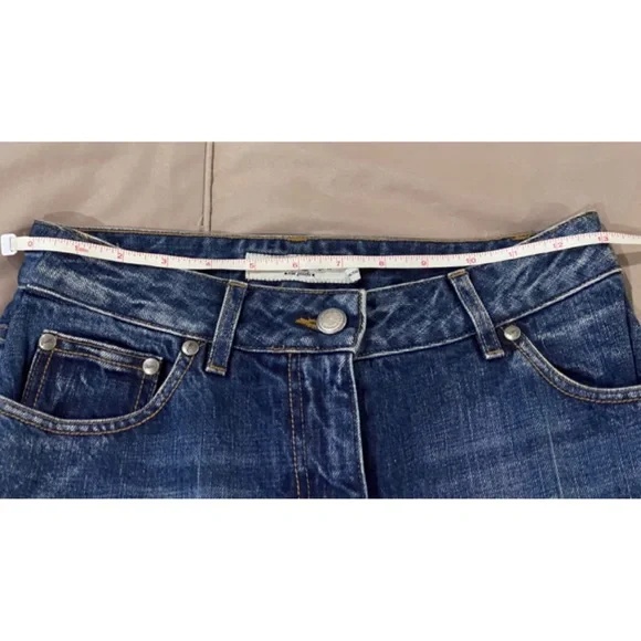 ✨Authentic Extremely Rare Yves Saint Laurent YSL Logo Blue Denim Jeans Pants